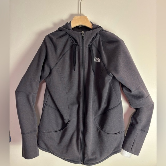 The North Face Gray Lightweight, Athletic, Jacket w/ Hood - Size Medium - Picture 1 of 3